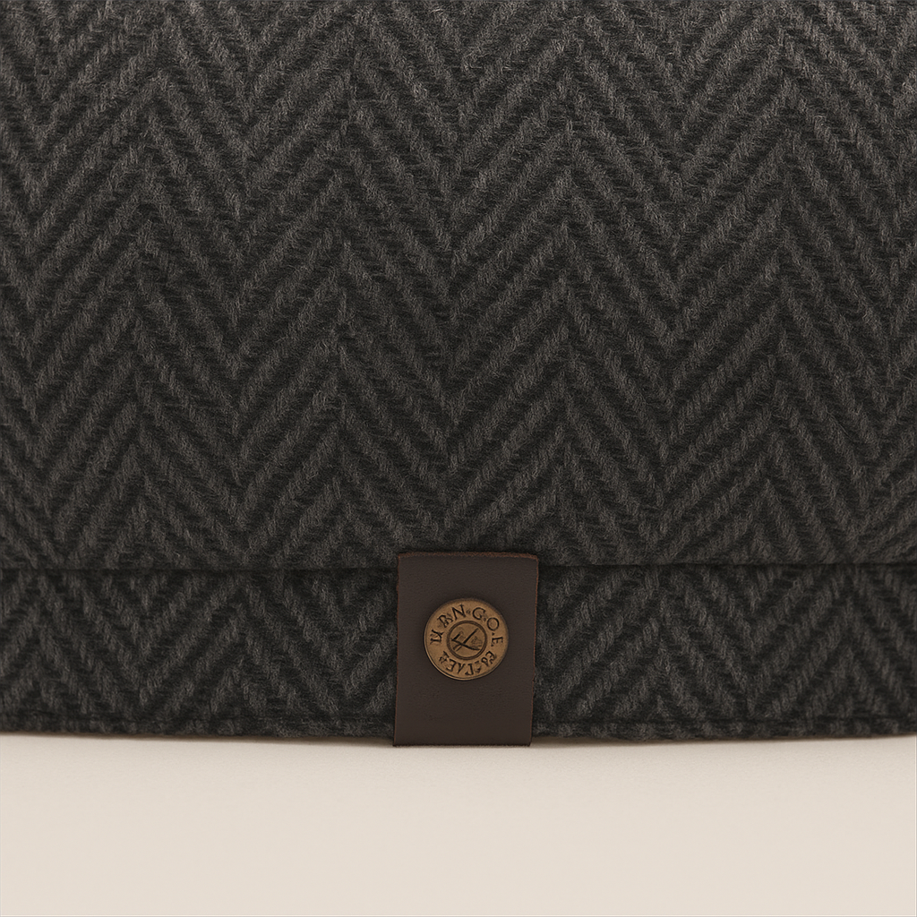 Gionetto | Henry Herringbone Newsboy Cap – For heritage elegance and timeless British style