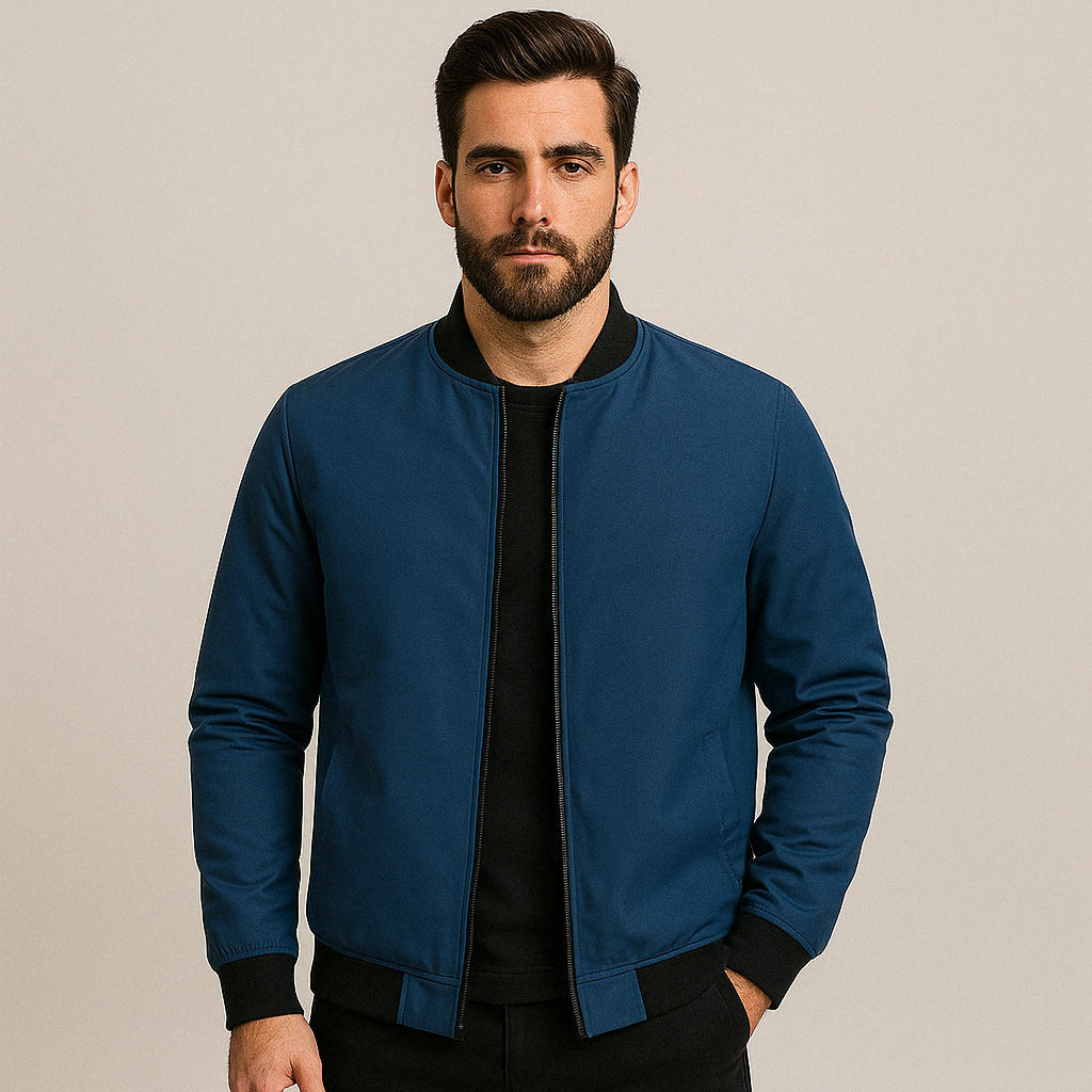 Gionetto | Men’s Bomber Jacket - Minimalist Casual Lightweight Style