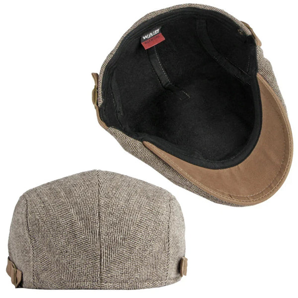 Gionetto | Italian Men’s Adjustable Wool Flat Cap