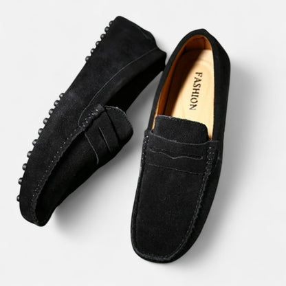 Gionetto | Men’s Leather Loafers – Lightweight Slip‑On Driving & Casual Loafers