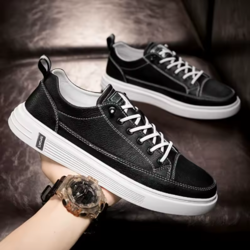 Gionetto | Marco Contrast Stitch Sneakers – For a bold and versatile casual look