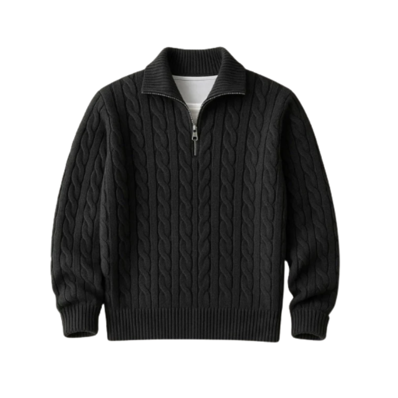 Gionetto | Lorenzo Cable Knit Half Zip Sweater – For timeless warmth and refined elegance