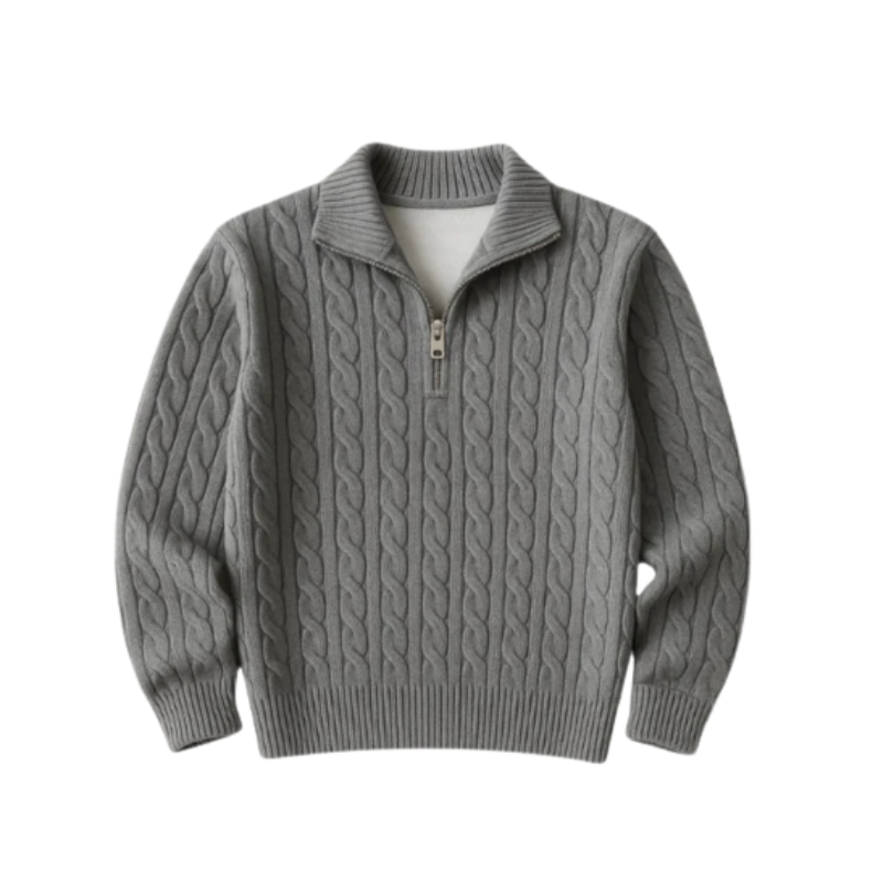 Gionetto | Lorenzo Cable Knit Half Zip Sweater – For timeless warmth and refined elegance