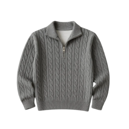 Gionetto | Lorenzo Cable Knit Half Zip Sweater – For timeless warmth and refined elegance