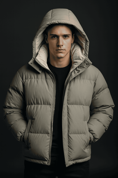 Lorenzo Dual-Tone Puffer Jacket – Warmth Meets Minimal Elegance | Gionetto