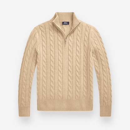 Gionetto | Lorenzo Cable Knit Half Zip Sweater – For timeless warmth and refined elegance