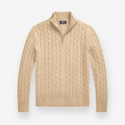 Gionetto | Lorenzo Cable Knit Half Zip Sweater – For timeless warmth and refined elegance