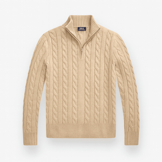 Gionetto | Lorenzo Cable Knit Half Zip Sweater – For timeless warmth and refined elegance
