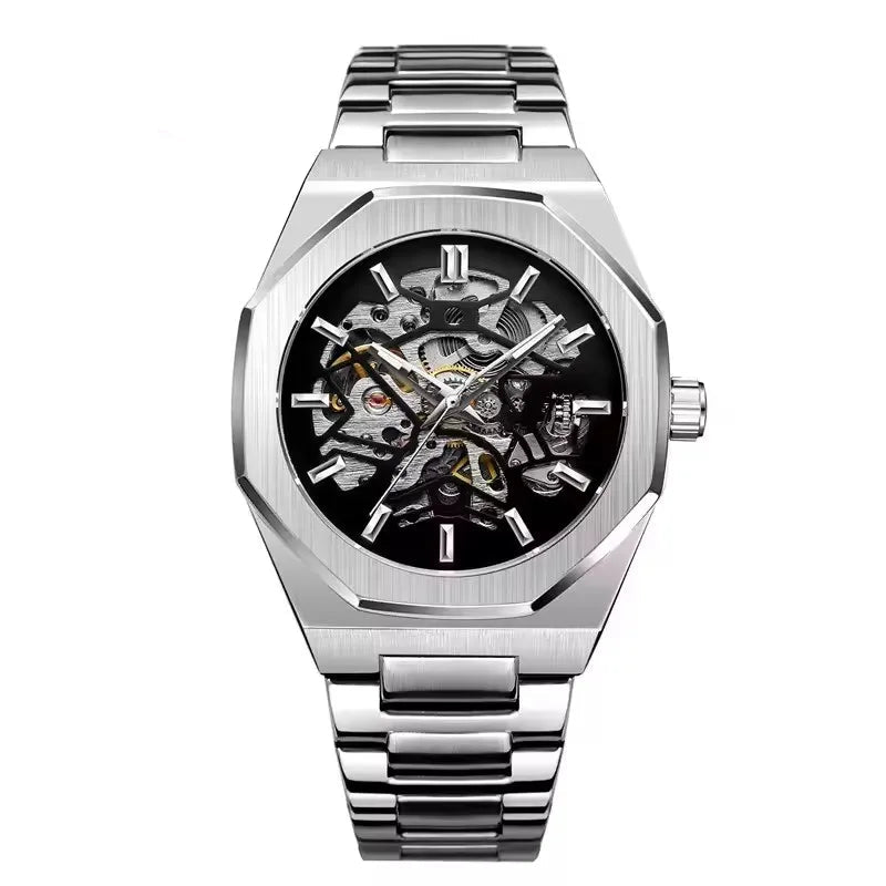 Mens Luxury Mechanical Skeleton Watch