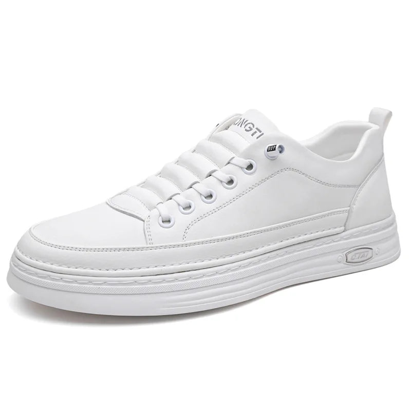 Gionetto | Matteo White Leather Sneakers – For a modern and timeless urban style