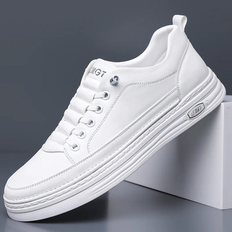 Gionetto | Matteo White Leather Sneakers – For a modern and timeless urban style