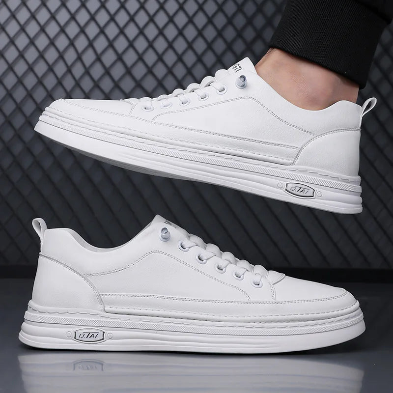Gionetto | Matteo White Leather Sneakers – For a modern and timeless urban style