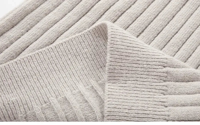Gionetto | Men’s Half Zip Knitted Sweater - Slim Fit Ribbed Pullover