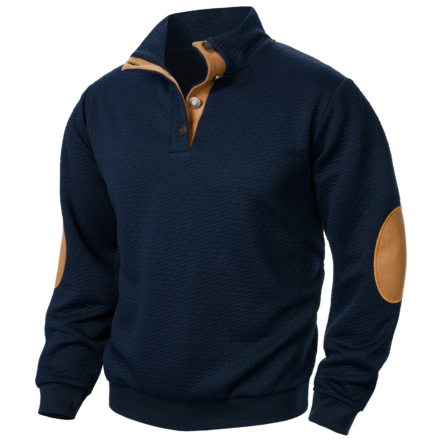 Gionetto | Men’s Premium Sweater with Elbow Patches | Timeless Elegance