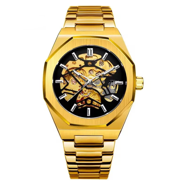 Mens Luxury Mechanical Skeleton Watch