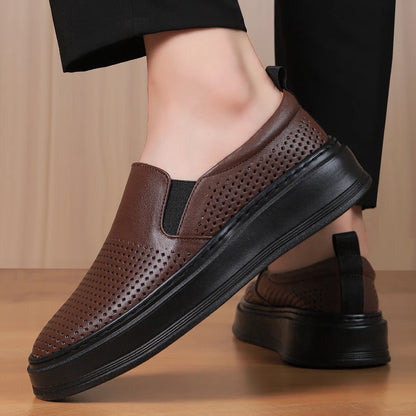 Gionetto | Renato Perforated Slip-On Shoes – For breathable comfort and modern urban style