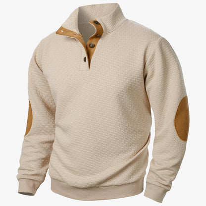 Gionetto | Men’s Premium Sweater with Elbow Patches | Timeless Elegance