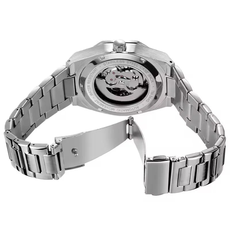 Mens Luxury Mechanical Skeleton Watch