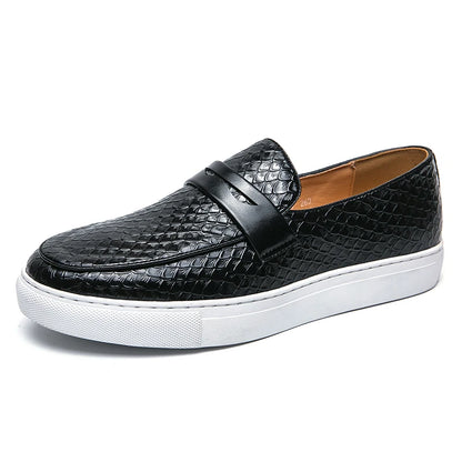Gionetto | Fabrizio Textured Leather Loafers – For bold elegance and modern casual style