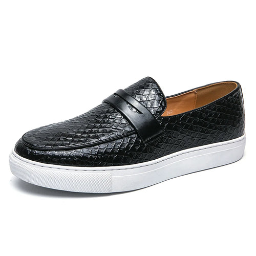Gionetto | Fabrizio Textured Leather Loafers – For bold elegance and modern casual style