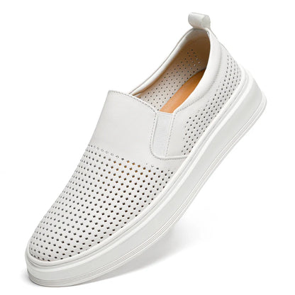 Gionetto | Renato Perforated Slip-On Shoes – For breathable comfort and modern urban style