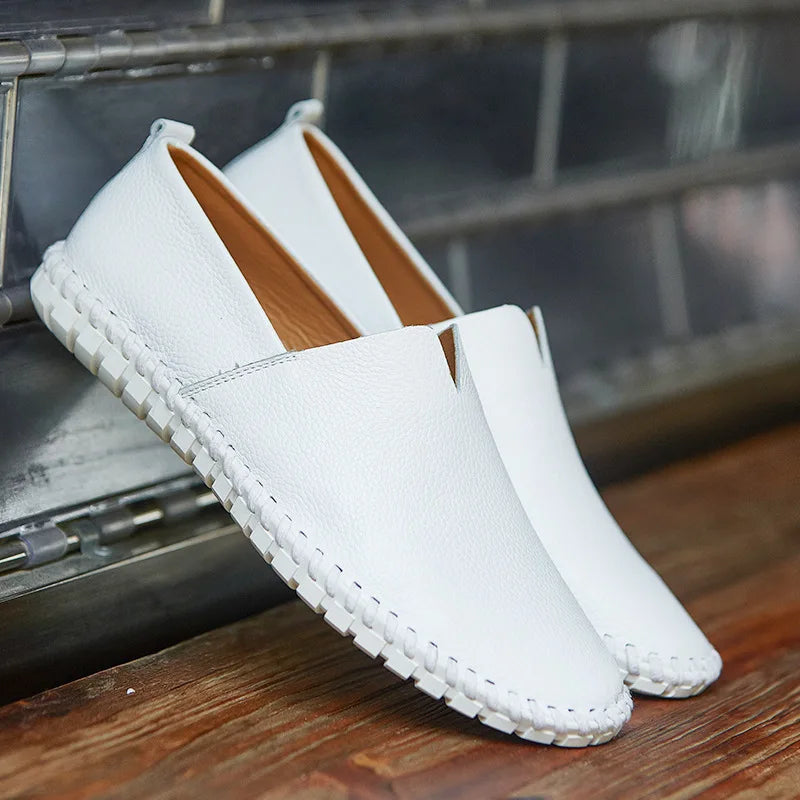 Men’s Leather Loafers with Hand-Stitched Finish | Gionetto