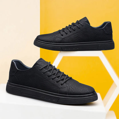 Gionetto | Enzo Black Leather Sneakers – For a sleek and timeless urban look