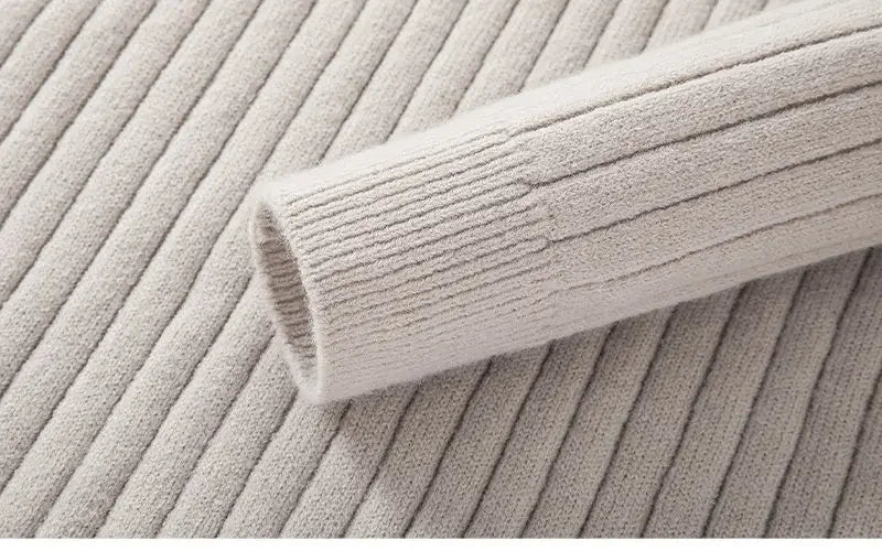 Gionetto | Men’s Half Zip Knitted Sweater - Slim Fit Ribbed Pullover