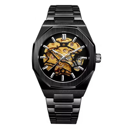 Mens Luxury Mechanical Skeleton Watch