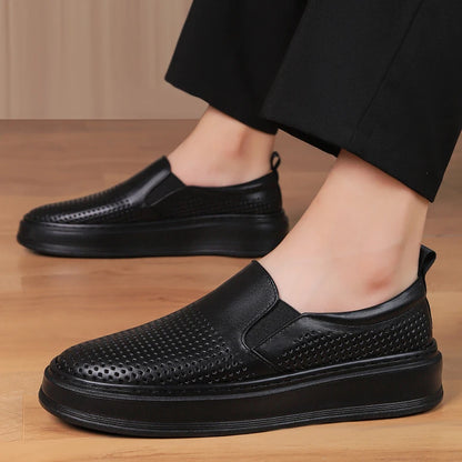 Gionetto | Renato Perforated Slip-On Shoes – For breathable comfort and modern urban style