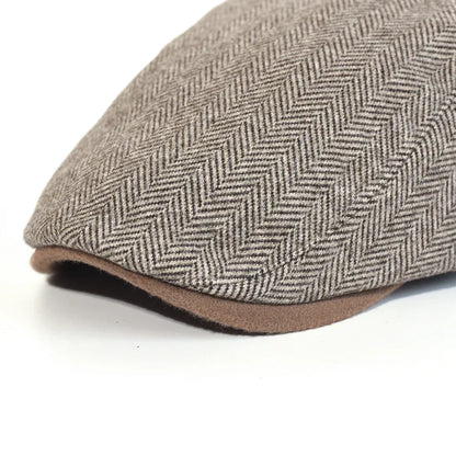 Gionetto | Arthur Herringbone Flat Cap – For timeless elegance and classic British charm