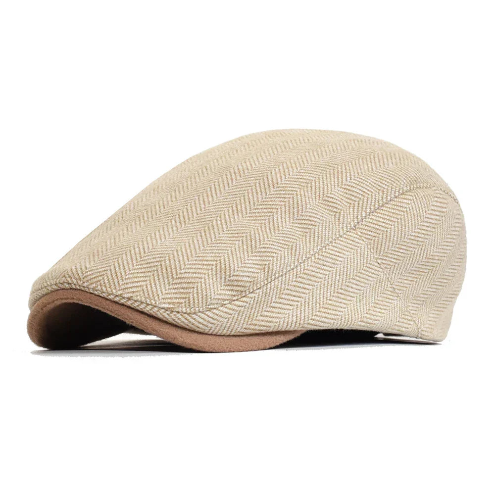 Gionetto | Arthur Herringbone Flat Cap – For timeless elegance and classic British charm