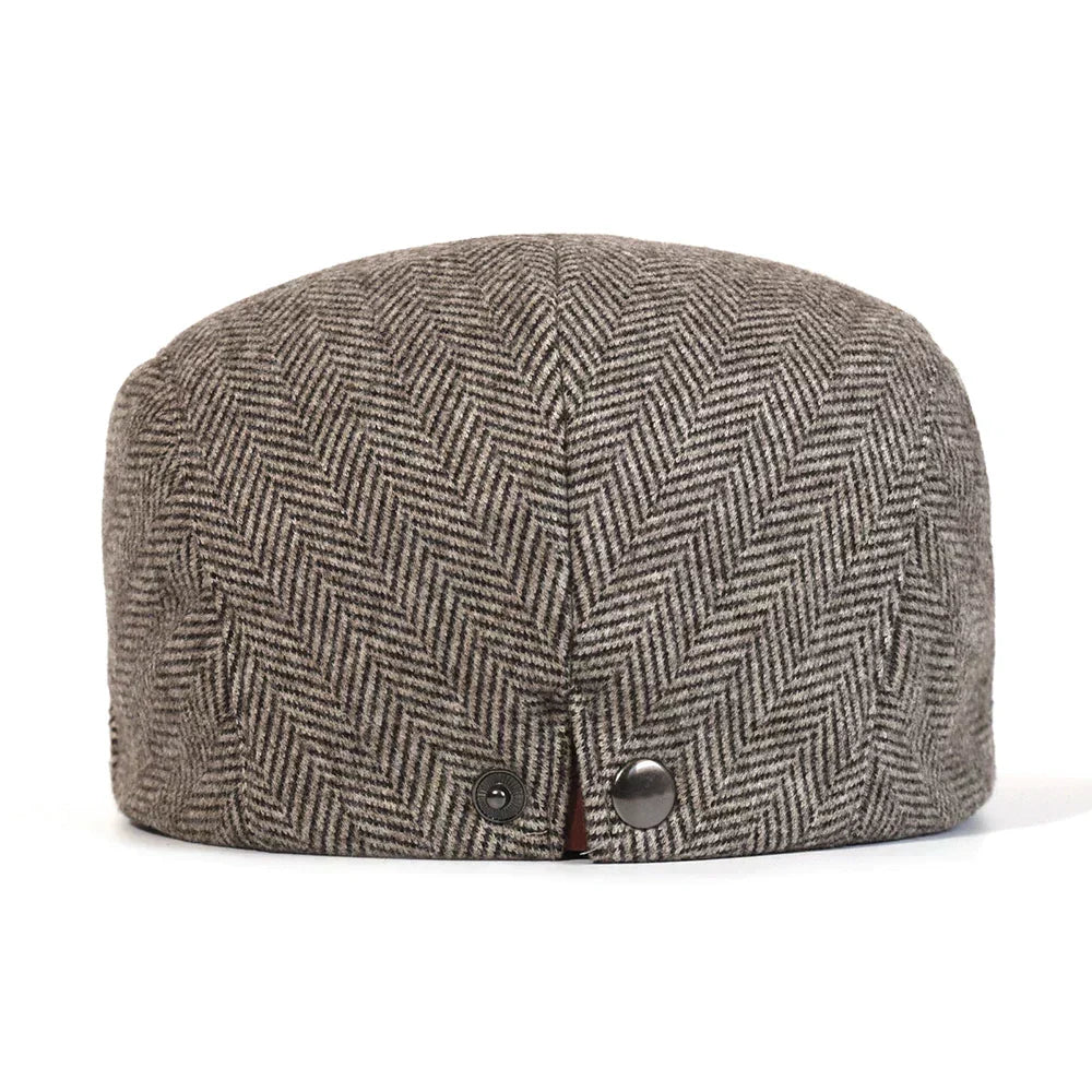 Gionetto | Arthur Herringbone Flat Cap – For timeless elegance and classic British charm