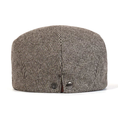 Gionetto | Arthur Herringbone Flat Cap – For timeless elegance and classic British charm