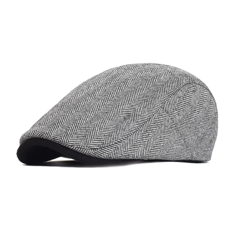Gionetto | Arthur Herringbone Flat Cap – For timeless elegance and classic British charm