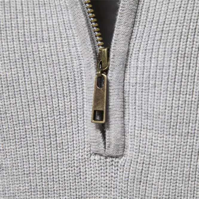 Gionetto | Stefano Ribbed Half Zip Sweater – For modern elegance and timeless warmth