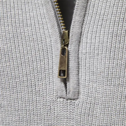 Gionetto | Stefano Ribbed Half Zip Sweater – For modern elegance and timeless warmth