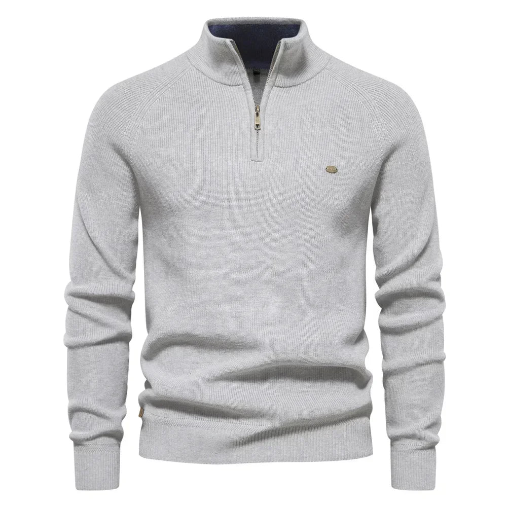 Gionetto | Stefano Ribbed Half Zip Sweater – For modern elegance and timeless warmth