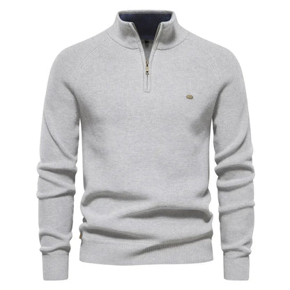Gionetto | Stefano Ribbed Half Zip Sweater – For modern elegance and timeless warmth