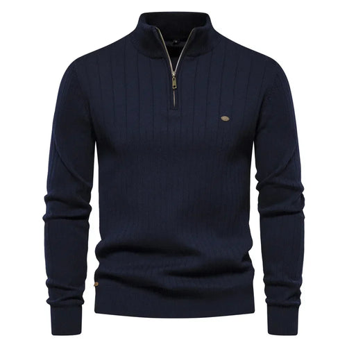 Gionetto | Stefano Ribbed Half Zip Sweater – For modern elegance and timeless warmth
