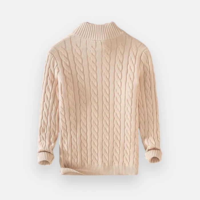 Gionetto | Lorenzo Cable Knit Half Zip Sweater – For timeless warmth and refined elegance