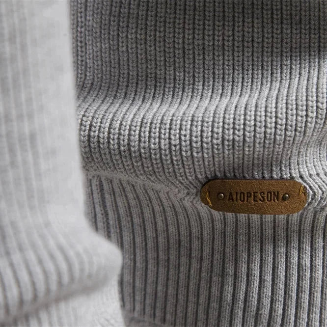 Gionetto | Stefano Ribbed Half Zip Sweater – For modern elegance and timeless warmth