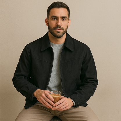 Gionetto | Dante Suede Bomber Jacket – For timeless elegance and modern sophistication